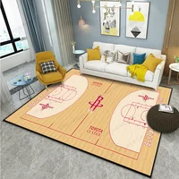 Basketball Court Pattern Carpets for Bedroom Living Room Cartoon Kitchen Floor Mats Home Decor Non-Slip Floor Pad Rug 3 Sizes