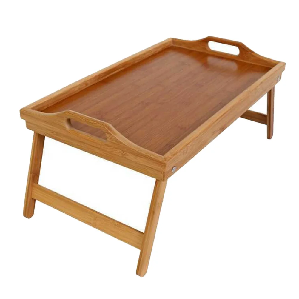 

Tray Bed Serving Desk Breakfast Table Snack Trays Dishfoldable Jewelry Laptopcontainer Butler Vanity Portable Wood