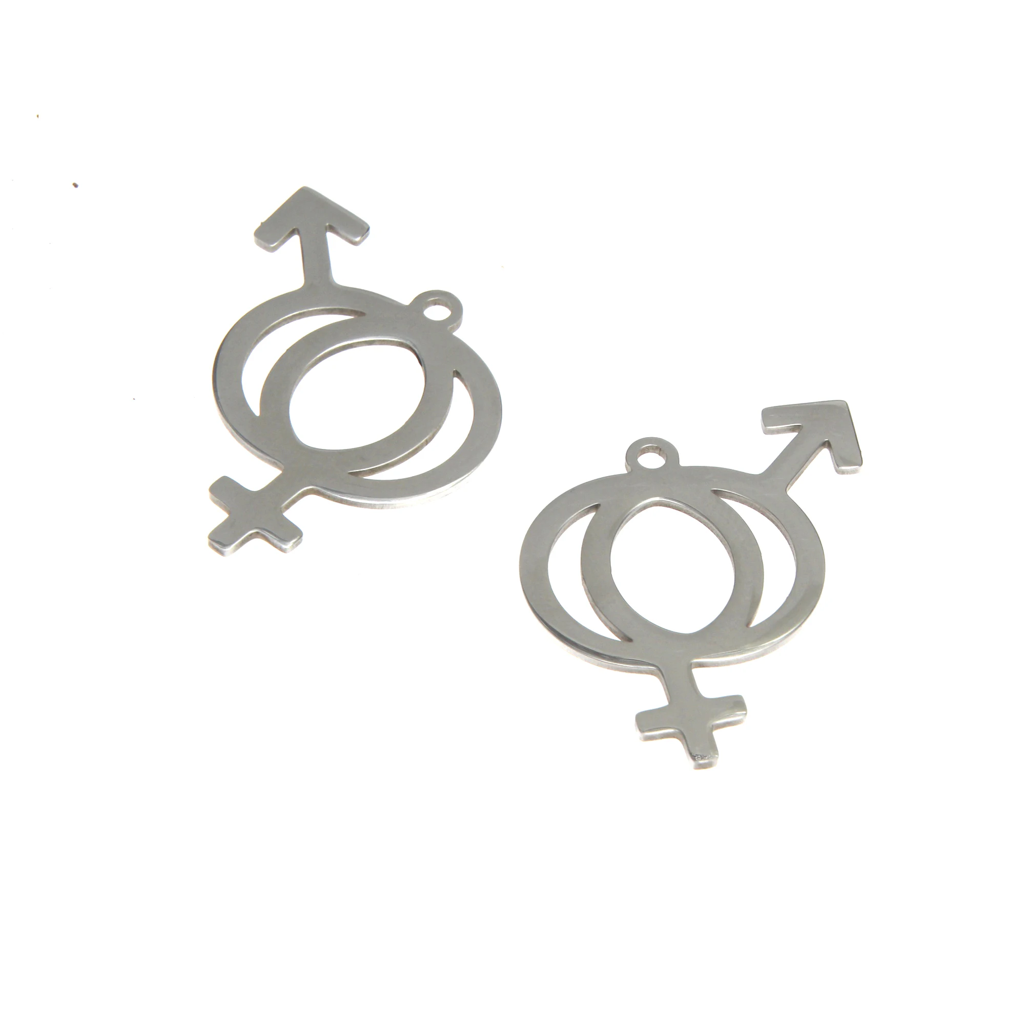 5 шт./партия, гетеросексуальные шармы из нержавеющей стали