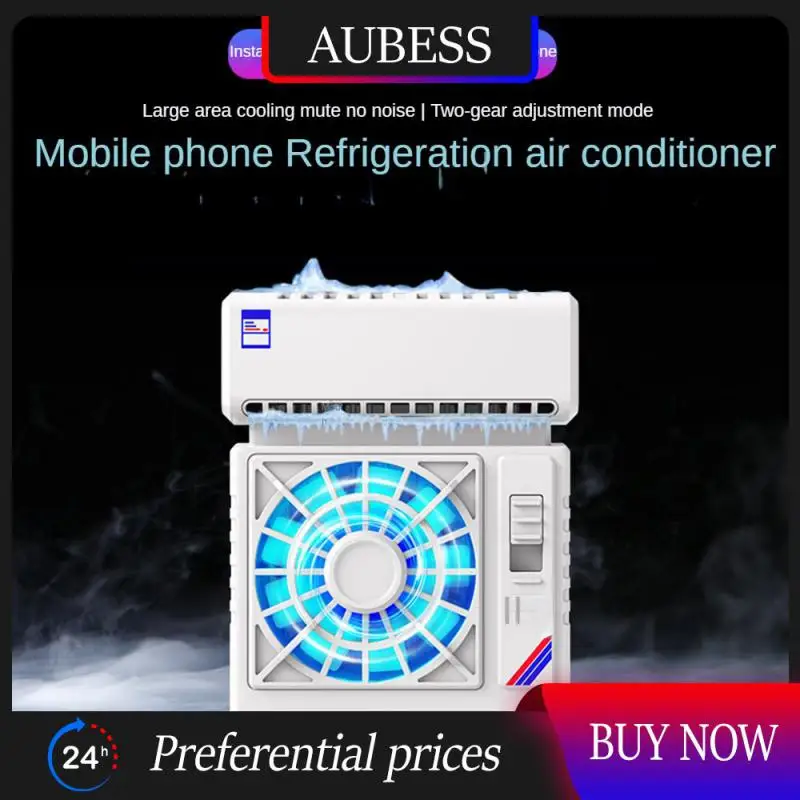 

Mobile Phone Air Conditioning Radiator Strong Cooling Dazzling Light Effect Universal Phone Cooling Radiator Rapid Cooling Mute