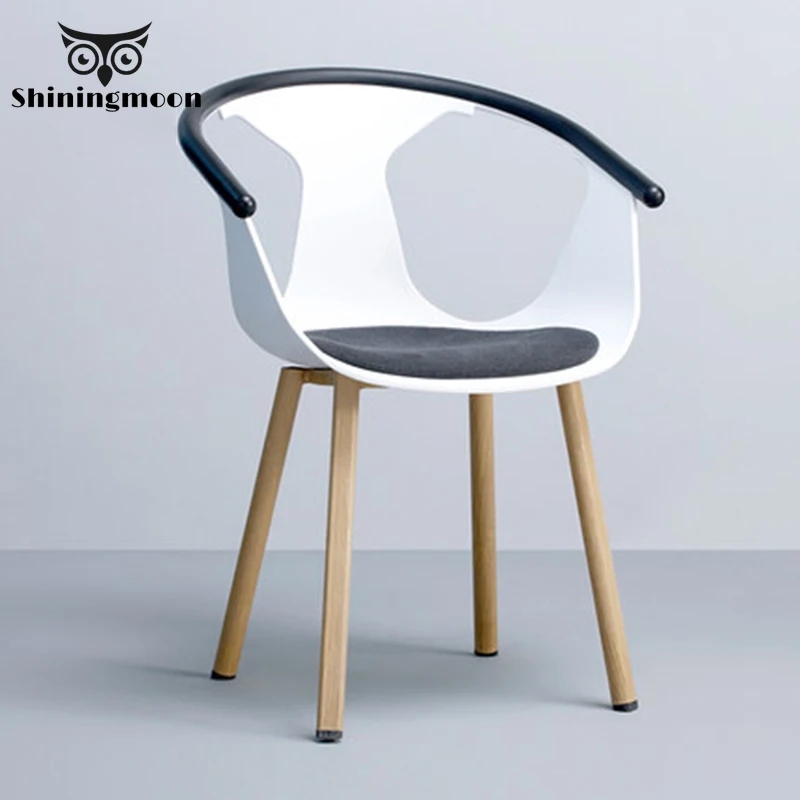 

Nordic Wrought Iron Plastic Chair Restaurant Dining Chairs Minimalist Office Meeting Business Home Bedroom Study Plastic Chair