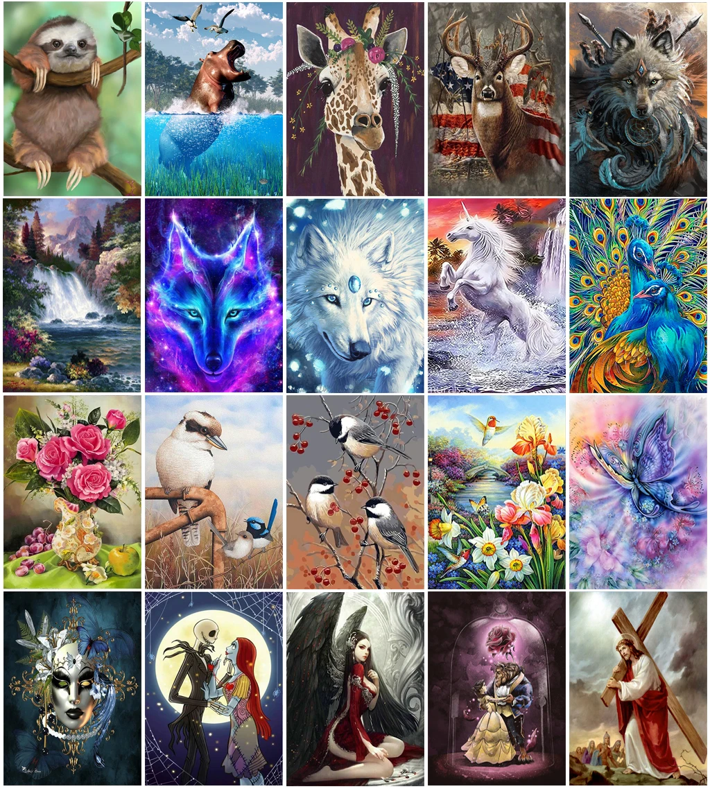 

5D Diamond Painting Wolf Animal Cross Stitch Embroidery Full Diamond Painting Home Handmade Decoration Mosaic Art