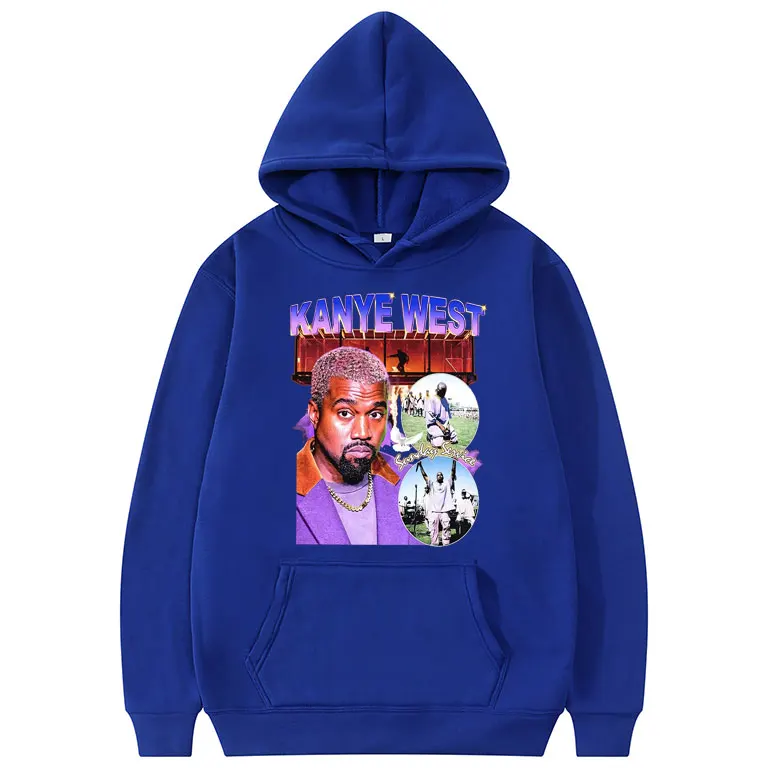 hot sale kanye west portrait graphic print hoodie unisex cotton sweatshirt men women hip hop hoodies tops mens brand streetwear free global shipping