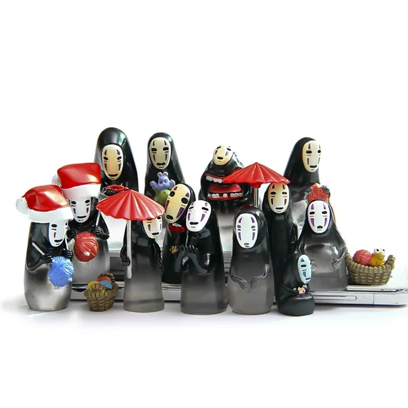

15Pcs/Set Japan Anime Cartoon No Face Man Spirited Away Faceless Man Mini GK Model Action Figure Decor Gift for Children Adult