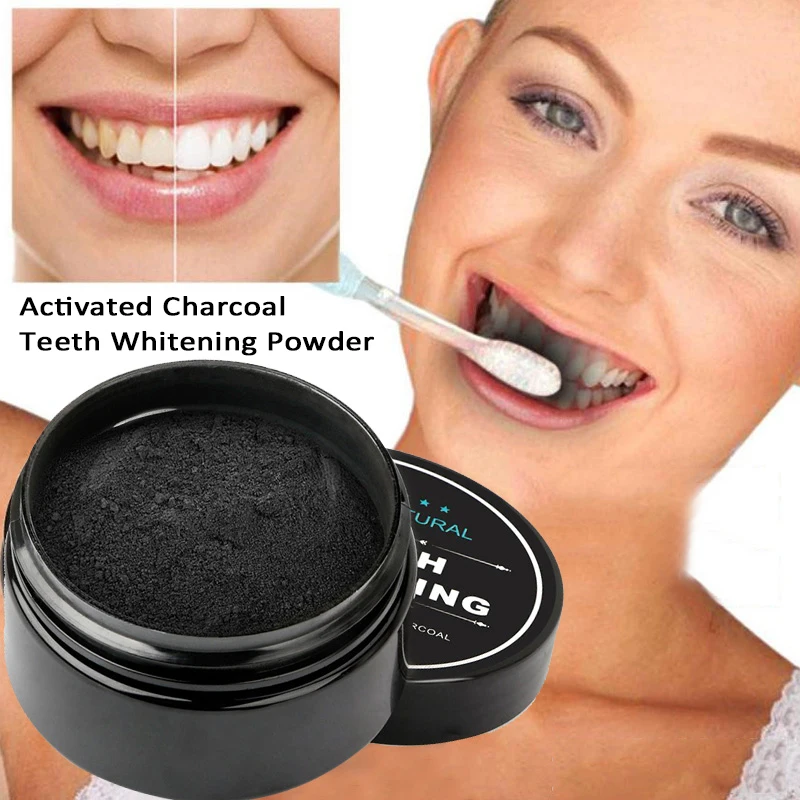 

Teeth Whitening Powder Black Activated Charcoal Powder Remove Stains Tooth Oral Cleaning Powder Natural Organic Coconut Shell