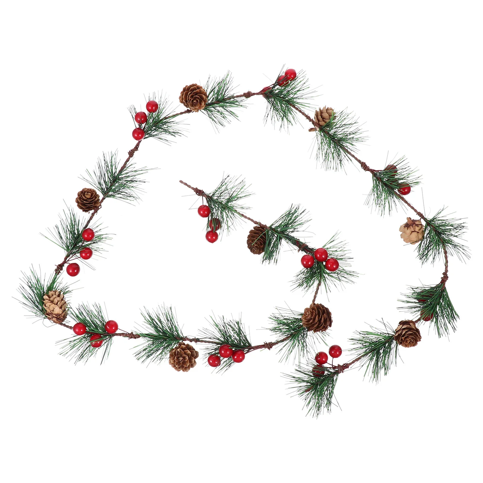 

Berry Garland Garlandschristmas Pine Wreath Holiday Cone Supplies Fireplace Holly Pip Fake Artificial Vine Decoration Needle