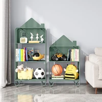 childrens bookshelf storage rack floor small baby picture book rack home bedside rack wrought iron bookcase display cabinet