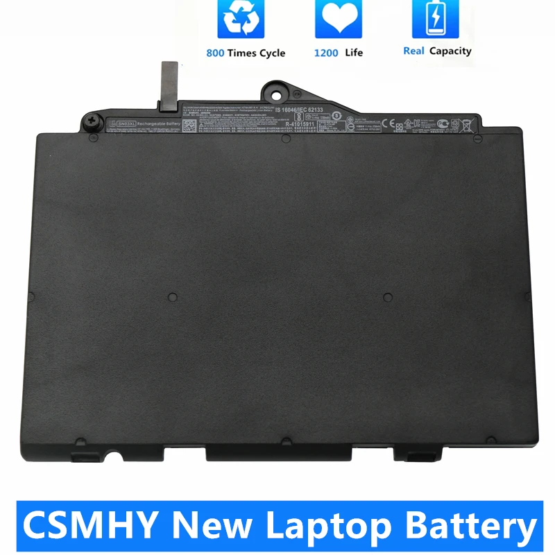

CSMHY New SN03XL Laptop Battery For HP EliteBook 820 725 G3 G4 Series 800514-001 800232-241 HSTNN-UB6T HSTNN-DB6V 11.4V 44WH