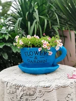 creative garden ornaments flower pots large coffee cups flower cylinders courtyard balcony layout can be planted and decorated