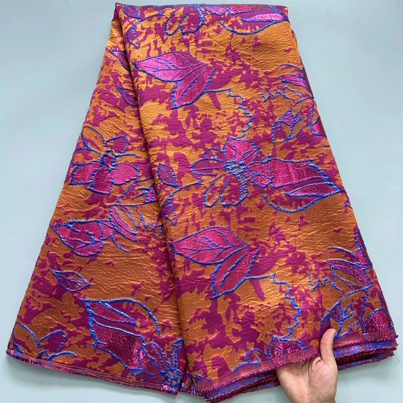 Новинка 2024 Высококачественная Жаккардовая Кружевная Ткань Африканское