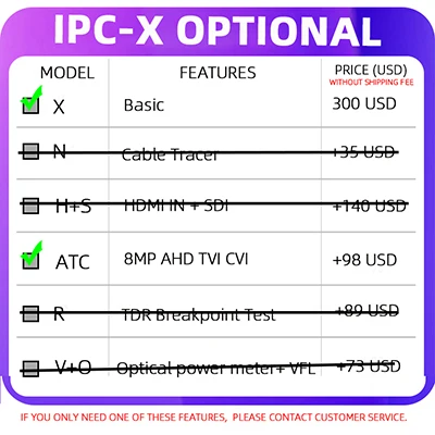 HDMI Salida Ipc-X versión básica XR Monitor Tester CCTV Cámara IP H.265 IP analógica