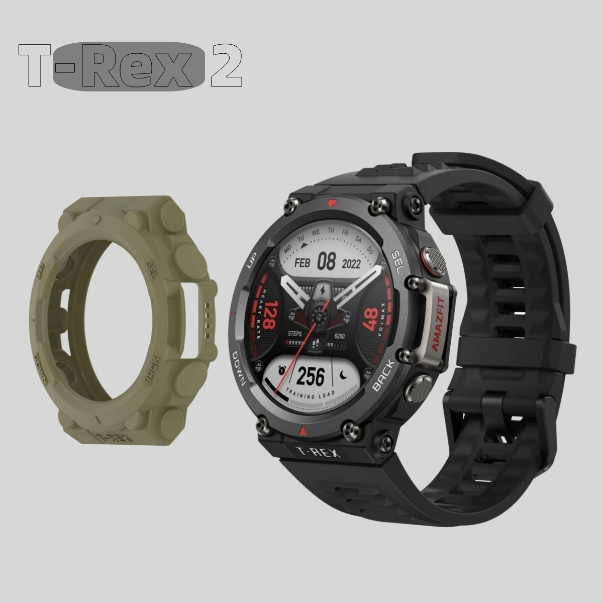 

Amazfit T-Rex 2 Global Version Smartwatch Sports Modes Heart Rate Monitoring for Android IOS Outdoor GPS Smart Watch RuggedStyle