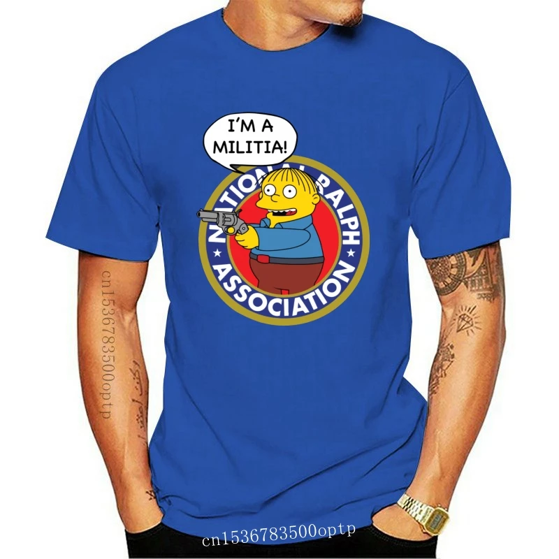 

Kaus Merek Baru Ralph Wiggum Im A Militia Kaus Pria Lengan Pendek