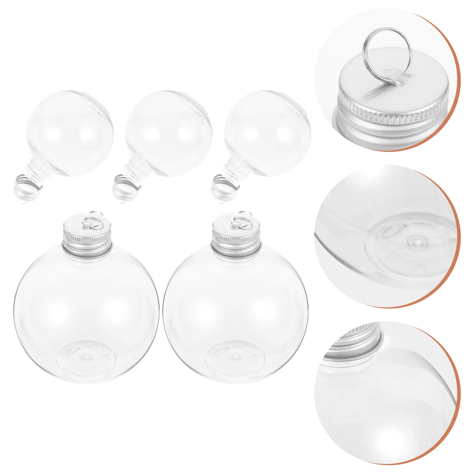 

50/250ml Portable Beverage Packing Bottles Transparent Lovely Bulb Shaped Bottle For Festival Xmas Daily Beverage Storage