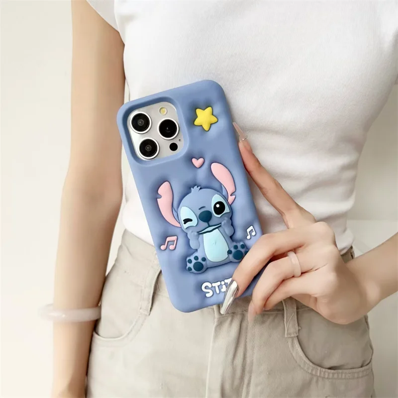 Мягкий силиконовый чехол для телефона с рисунком Диснея iPhone 11 12 13 14 15 Pro Max Lotso Stitch