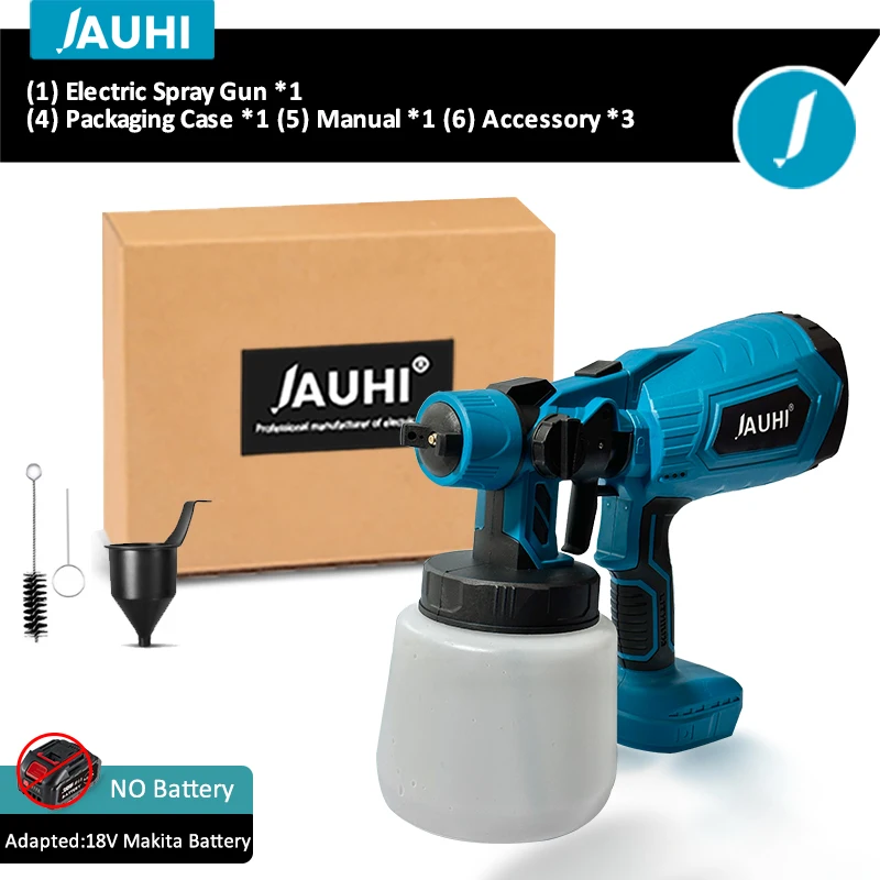 

Аккумуляторный пульверизатор JAUHI HVLP 1000 мл