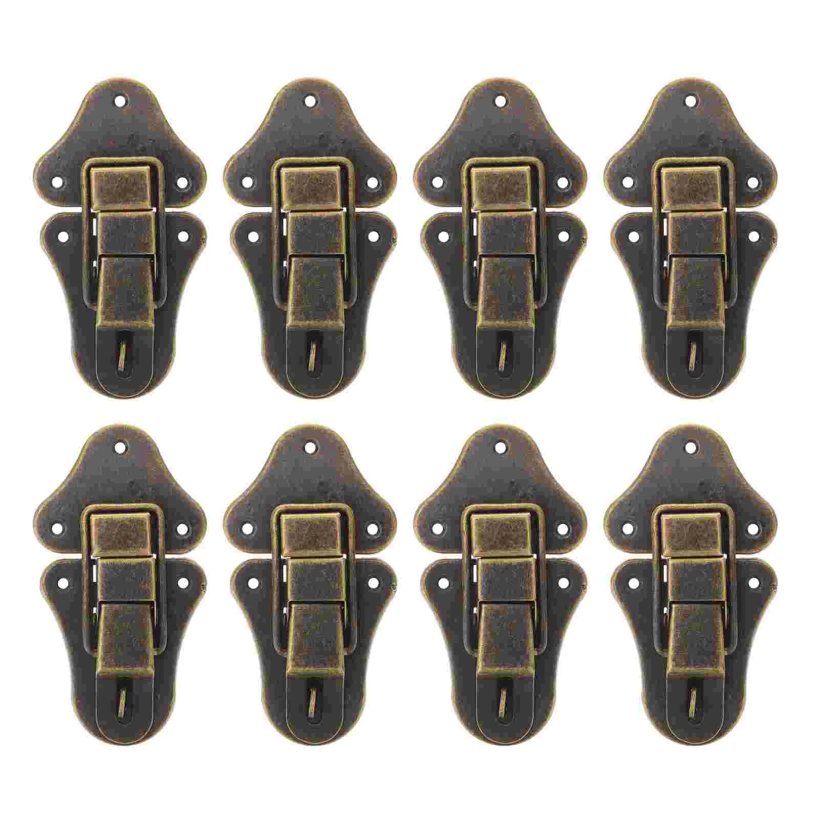 

8pcs Toggle Hasp Antique Hasp Lock Wooden Box Iron Box Decorative Hasp