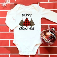 merry christmas baby girl outfit christmas girl infant clothes christmas tree winter baby boy clothes baby onesie letter m