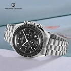 Часы наручные PAGANI DESIGN Speedmaster Seiko VK63 Мужские кварцевые, Роскошные водонепроницаемые, из нержавеющей стали с сапфировым хронографом, 100 м