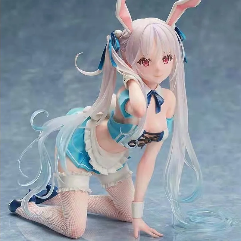 

1/4 Оригинальная фигурка Криса Aqua Blue Bunny Girl из японского аниме, ПВХ фигурка, игрушечная статуя, Коллекционная модель для взрослых, кукла