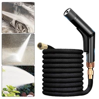 car wash gun high pressure washer with expandable garden hose 15m 6 function nozzle car washing tool garden home cleaning kit