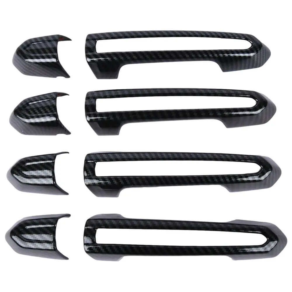 

8 шт./компл. накладка на дверную ручку из углеродного волокна, накладка на Cadillac ATS XTS CT6 XT4 XT5 XT6 2013-20, автомобильный Стайлинг