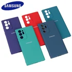 Оригинальный жидкий силиконовый чехол для Samsung S20 Plus Note 20, ультразакрытый мягкий на ощупь защитный чехол для Galaxy S20 Ultra