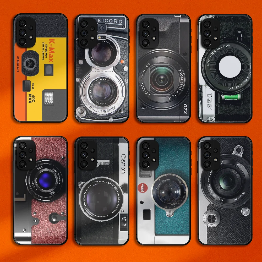 

Retro Camera Phone Case Cover For Samsung Galaxy A S Note 12 13 14 20 21 22 23 32 33 50 51 52 53 54 FE Plus Ultra Black
