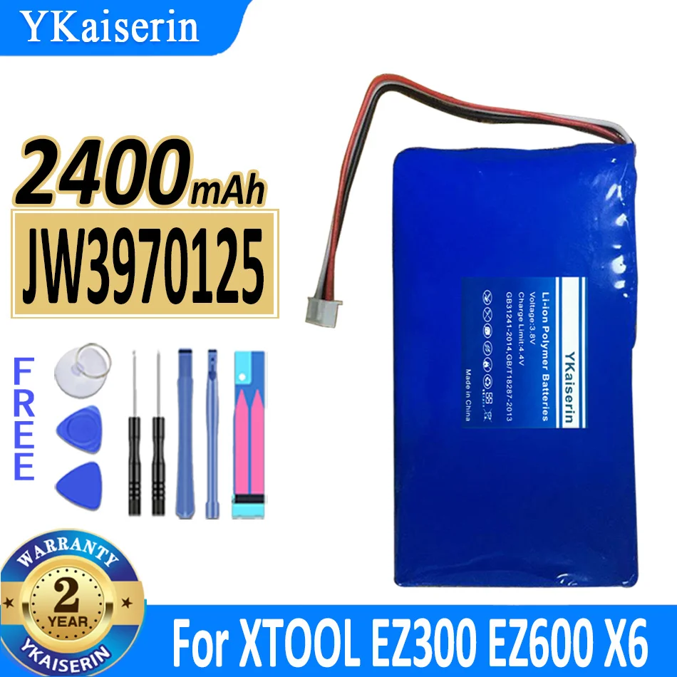 

2400mAh YKaiserin Battery JW3970125 For XTOOL EZ300 EZ600 X6 P52 PS2 PS70 Pro OBD2 OBD 2 PS70Pro PS80 Car Diagnostic Bateria