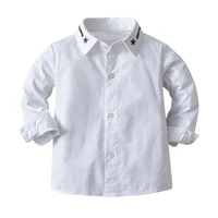Autumn Baby Boys Shirts Children's Lapel White Shirts Baby Toddlers Kids Gentleman's Long Sleeve Shirt Tops Boys Clothes