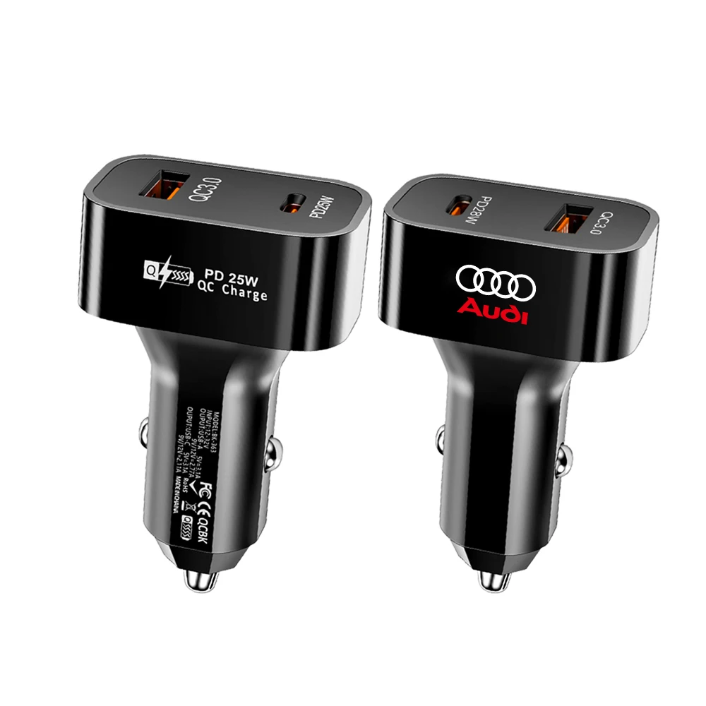 Автомобильное зарядное устройство USB Type-C Адаптер быстрой зарядки Автомобильные