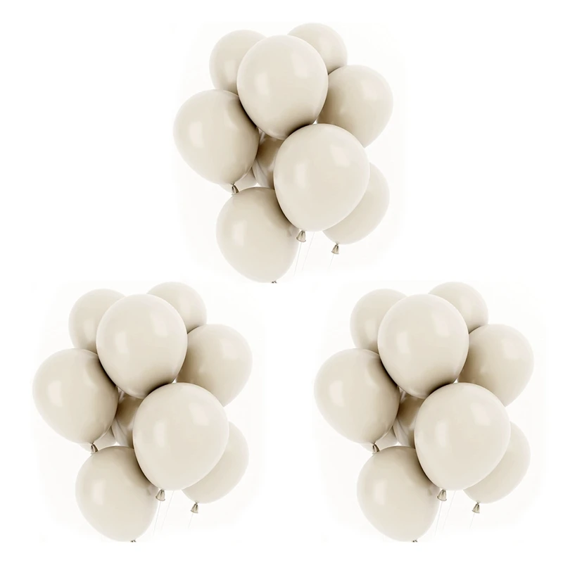 

White Sand Balloons 12 Inch 300 Pcs Baby Shower Party Balloons Happy Birthday Decoration Balloons