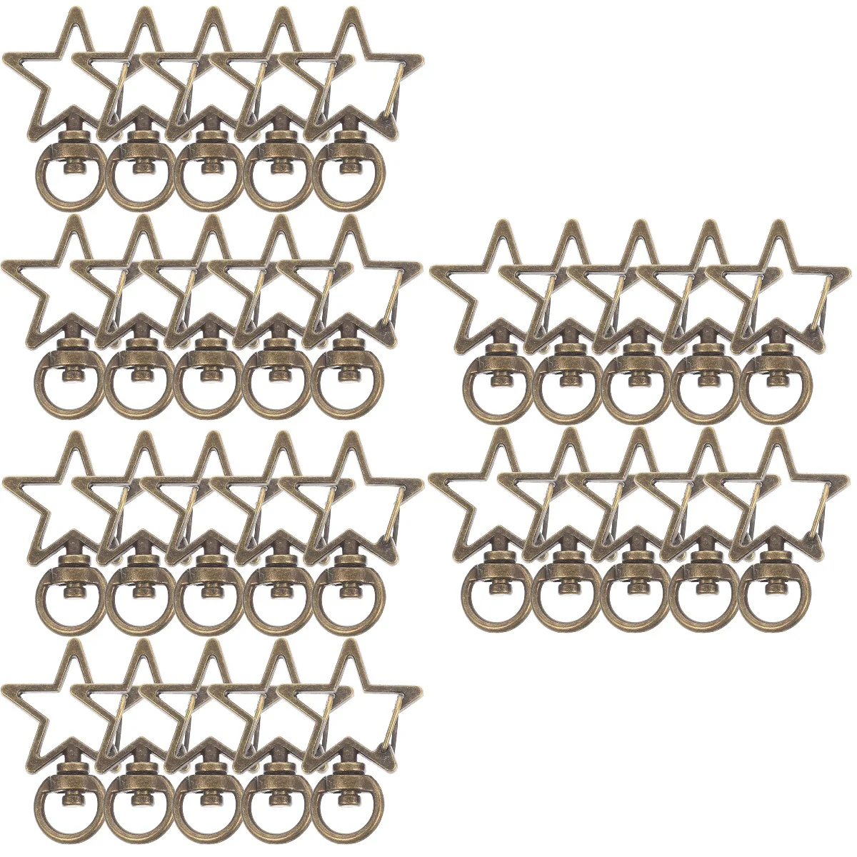30 Snap Keychain Clip Creative Hanging Buckle DIY Key Chains Accessories