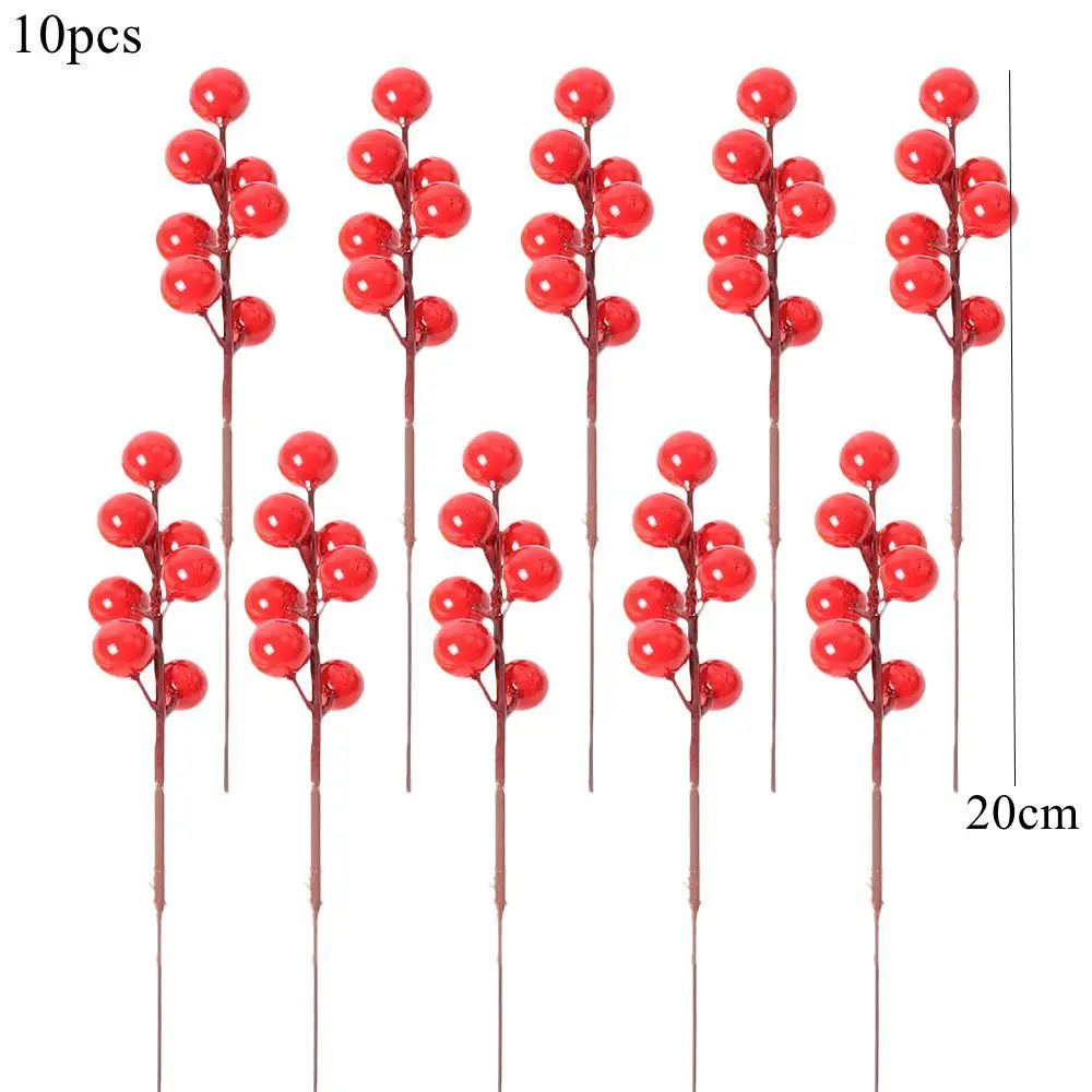 

Искусственные красные ягоды для декора