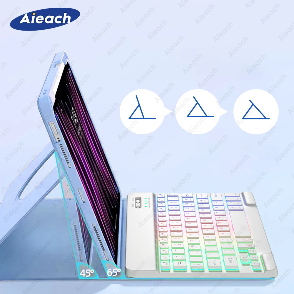 Backlight Keyboard Case For iPad 10th 9th 8th 7th 6th 5th Ge