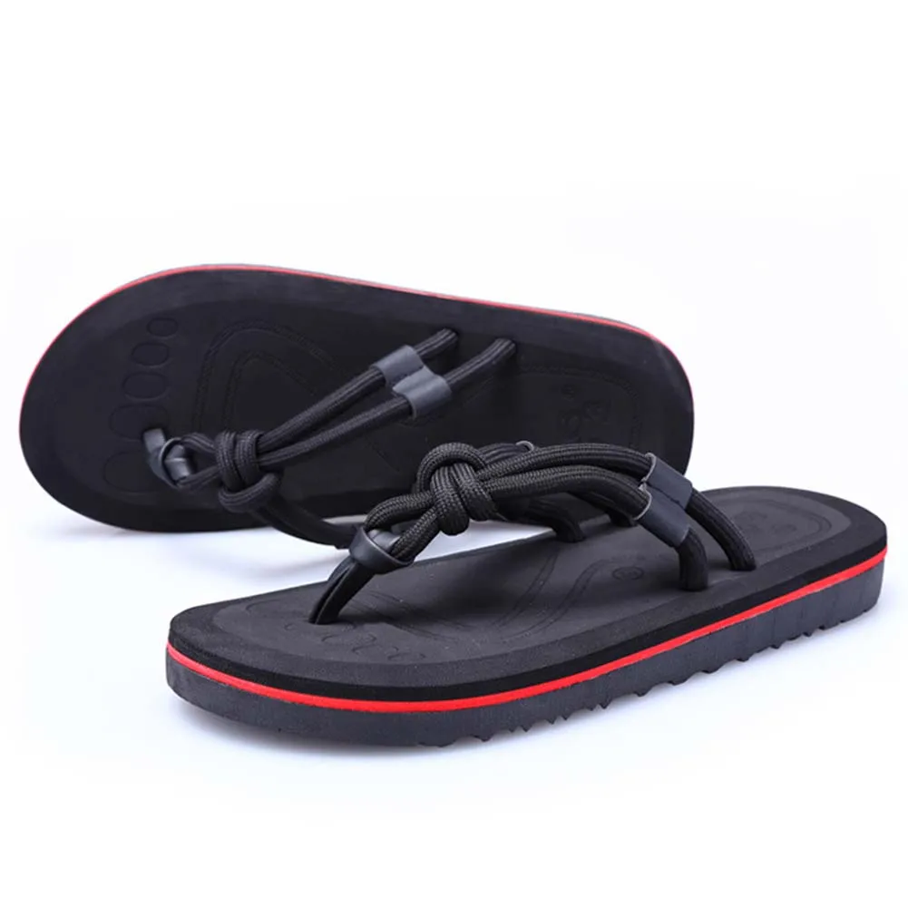 Couple Clip-toe Slippers For Summer Non-slip Shockproof Sole Beach Slippers For Home
