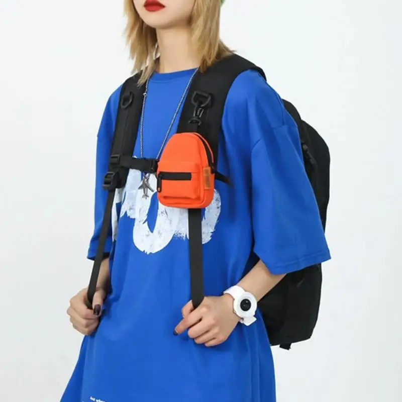 Нагрудная сумка мужская модная нейлоновая ткань легкая через плечо в корейском