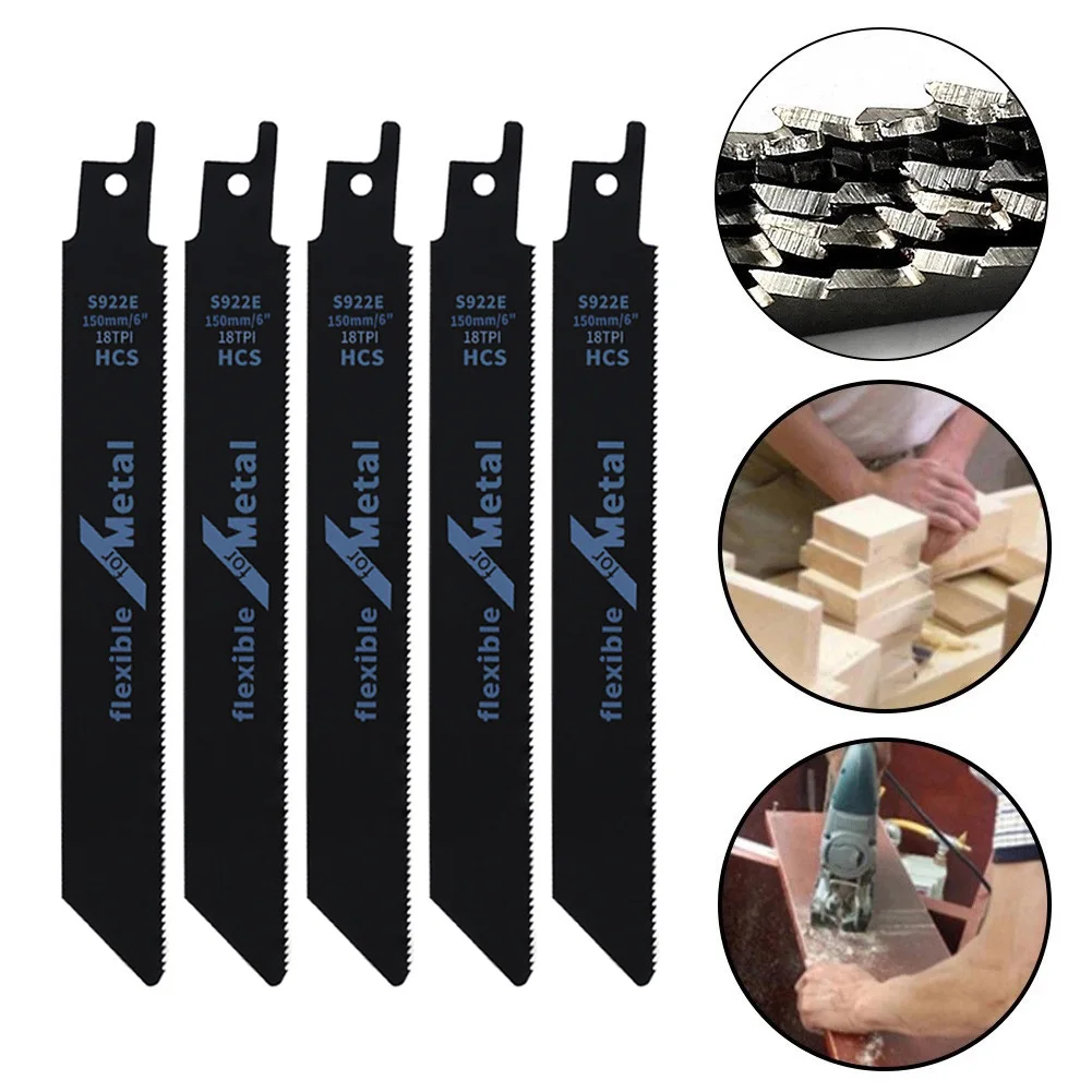 

5Pcs S922E Reciprocating Saw Blades Jigsaw Blades For Wood Board Plastic Cutting High Carbon Steel Jig Saw Blade