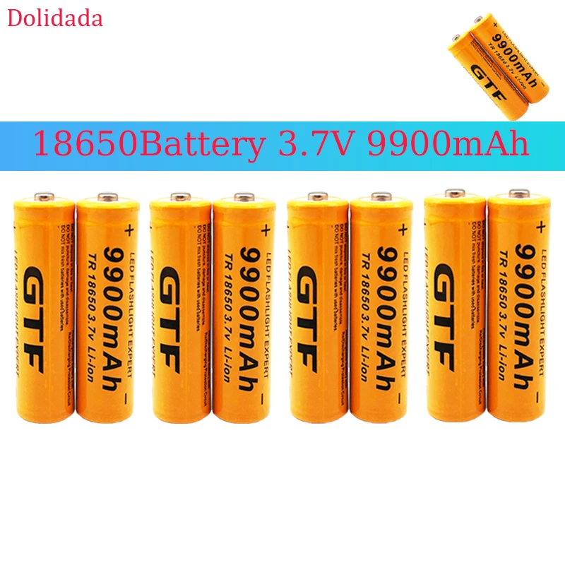 

Brand New 18650Battery 3.7V 9900mAh Rechargeable Li-ion Battery Is A Brand New High Quality Suitable for Strong Light Flashlight