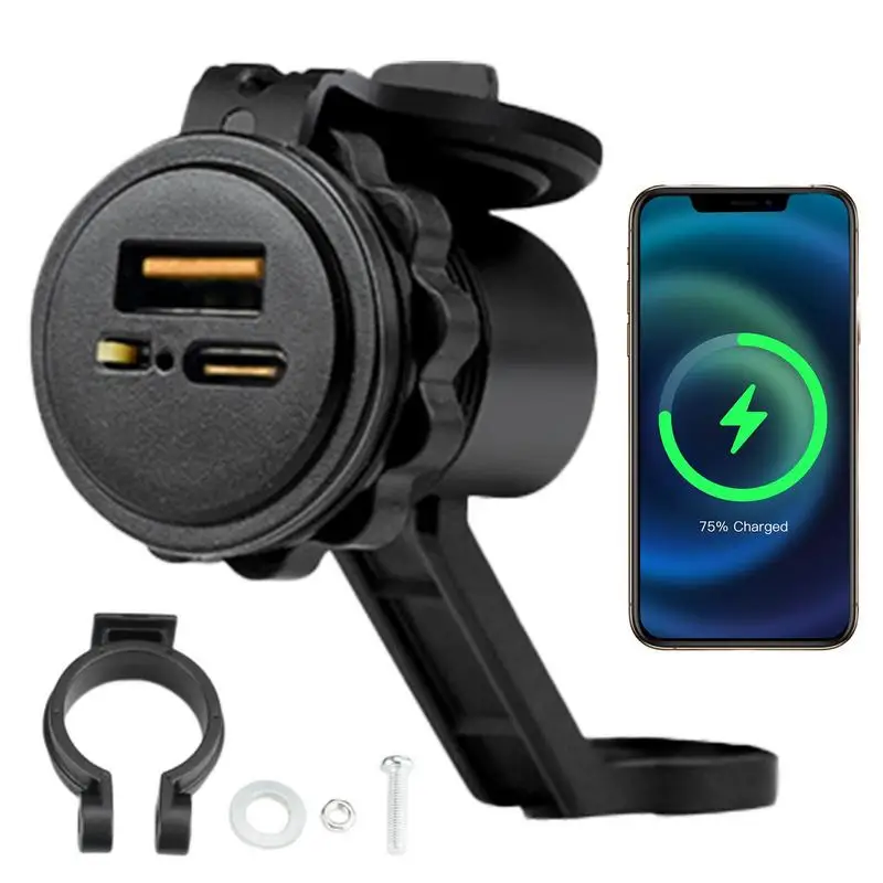 

Зарядное устройство USB для мотоцикла, быстрое зарядное устройство для автомобиля, мотоцикла, QC 3,0, цифровой вольтметр, адаптер, двойное зарядное устройство USB, переключатель ВКЛ./ВЫКЛ.