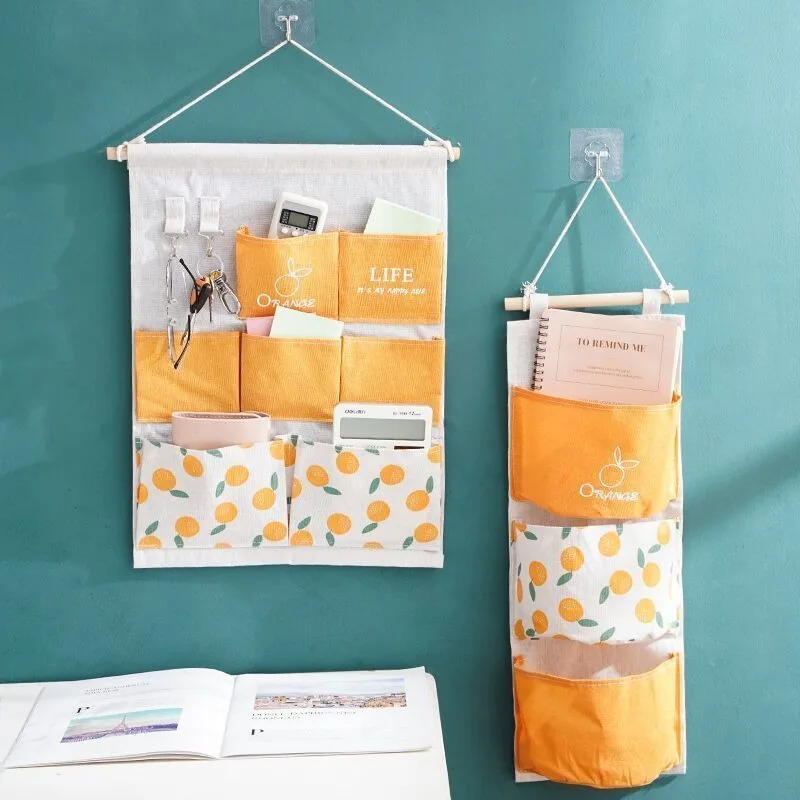 

Wall Mounted Fabric Storage Bags Storage Bag Hanging Pockets Student Dormitories Bedroom
