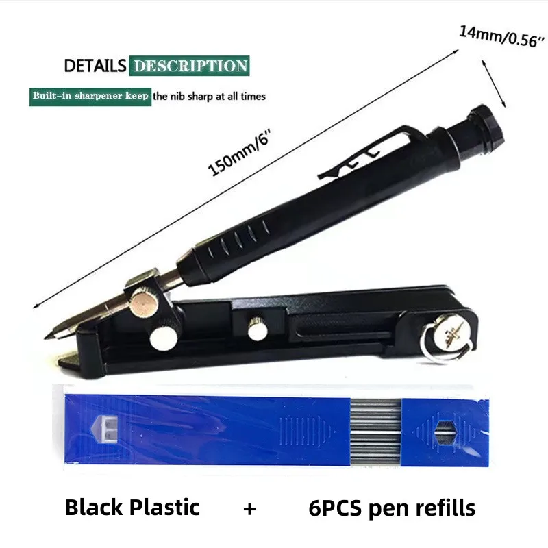 

Многофункциональный инструмент для насекомых, инструмент для насекомых из алюминиевого сплава с карандашом с глубоким отверстием, сделай сам, деревообрабатывающий инструмент для насекомых, измерительный инструмент для контура