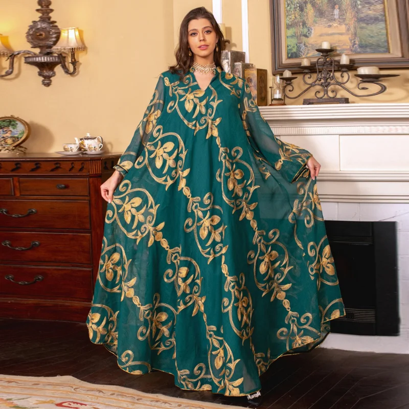 Muslim Fashion Abayas For Women Islamic Clothing Long Sleeve Party Gown 2023 Eid Mubarak Dress Caftan Marocain Djellaba Femme