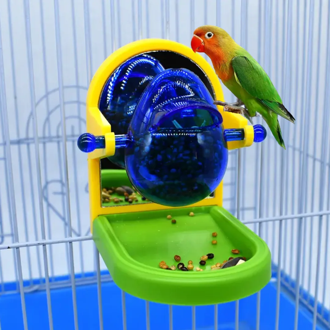 

Parrot Foraging Gnawing Toy Snack Box Training Interactive Anti Biting Fur Tiger Skin Peony Whirlwind Small Medium-sized Bird