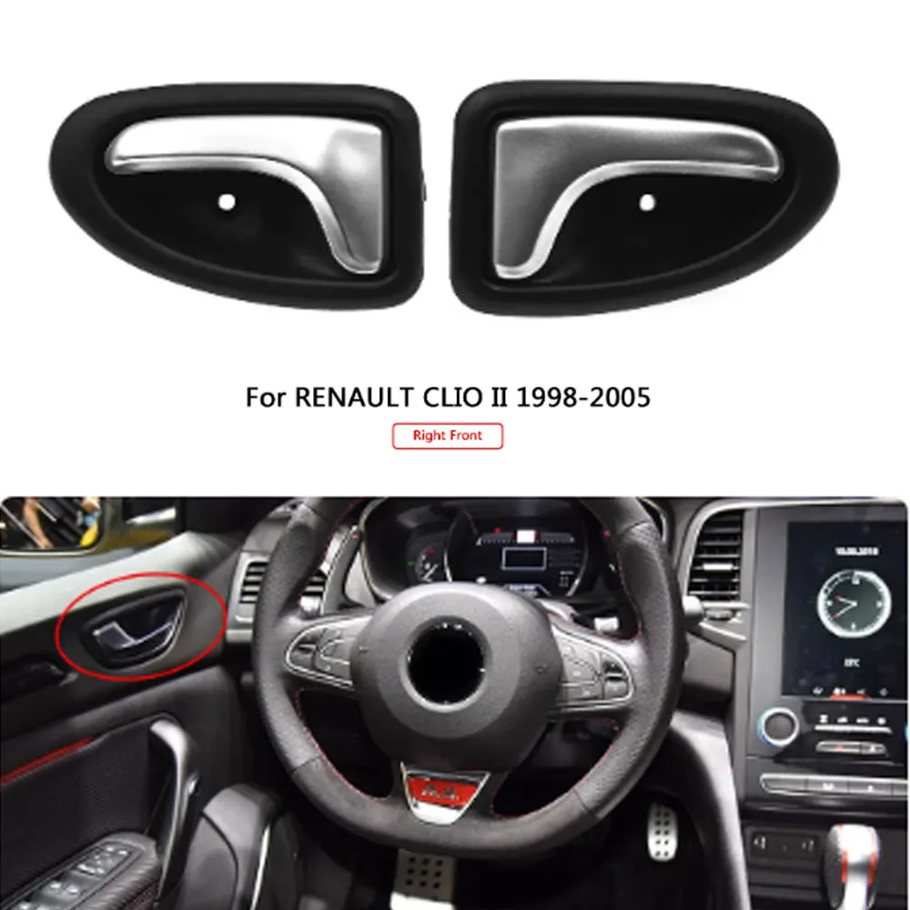 

Car Left Right Interior Inner Inside Door Handle Replacement for Renault Clio II Megane I Scenic I Trafic Chrome Auto Accessorie