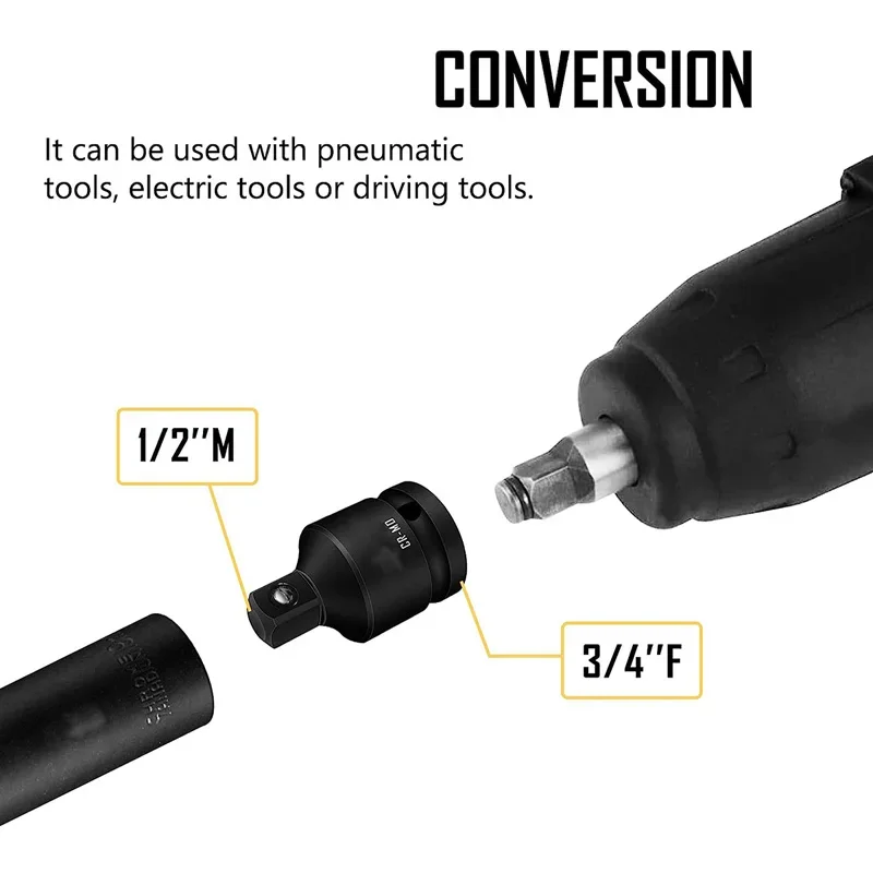 Электрический гаечный ключ с храповым механизмом 8 шт. 1/2 1/4 3/4 3/8 дюйма