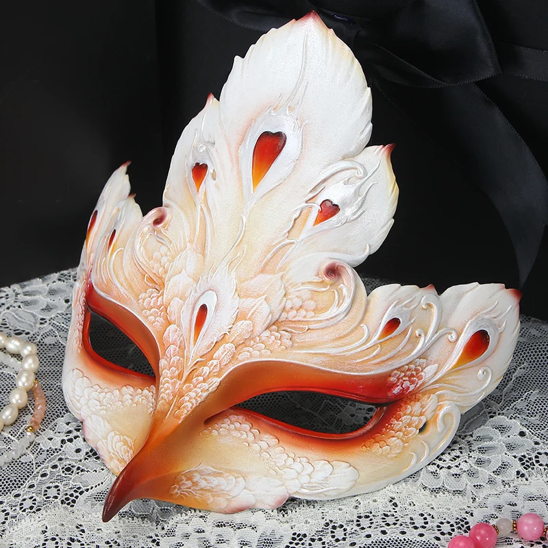 

Chinese Style Full Face Mask Cover Accessories Mask Party Masquerade Graffiti Dress up Three-Dimensional Hand-Painted Decoration