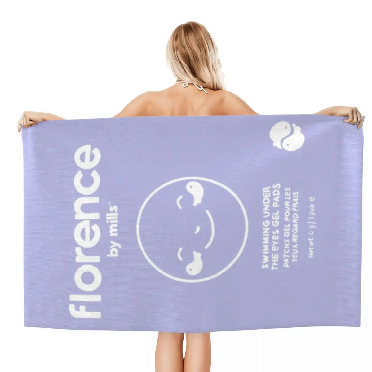 Пляжное полотенце из мягкого льна и микрофибры