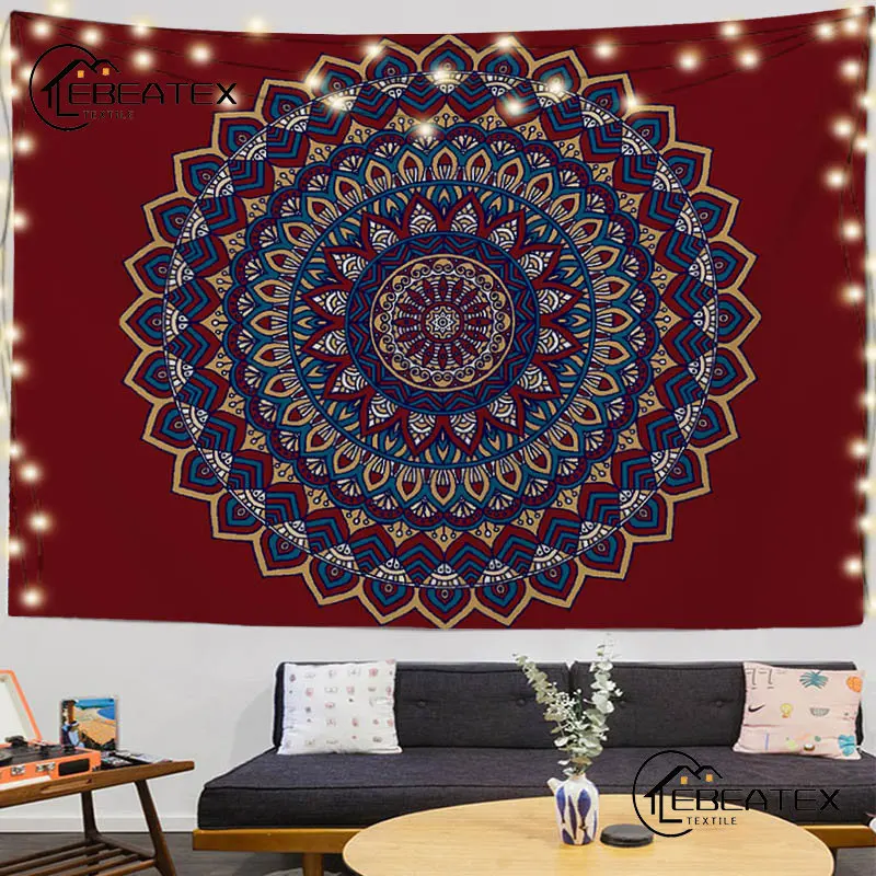 

Mandala Tapestry Wall Hanging Bohemian Decorative Home Decor Living Room Background Wall Cloth Psychedelic Hippie Tapestries