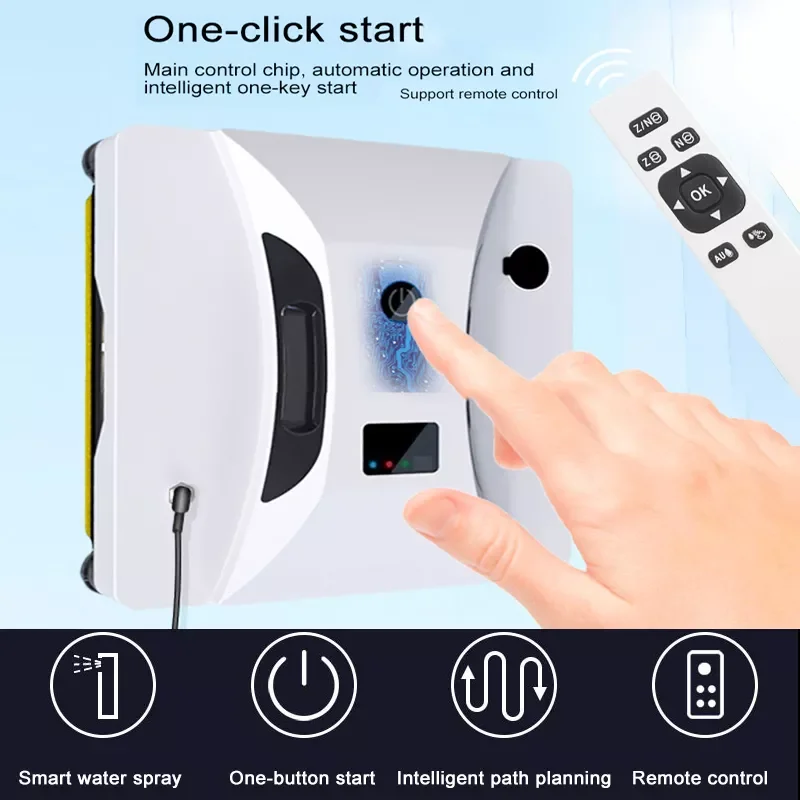 

Робот для мойки окон NEW2023 с функцией распыления воды и бесщеточным Мотором